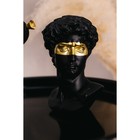 Сувенир полистоун бюст "Давид с золотой полосой на глазах" чёрный 14х10 см - Фото 7