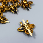 Брадс для творчества пластик "Бронзовая муха" 2,8х2,8х0,2 см (комплект 8 шт) - фото 49591917