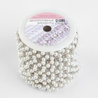 Стразы и бусины термоклеевые, ширина - 15 мм, 4.5 ± 0.5 м, цвет серебряный - Фото 3