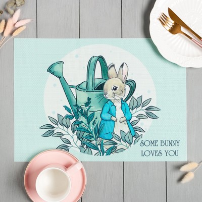 Салфетка на стол «Доляна» SOME BUNNY LOVES YOU, ПВХ, 40×29 см