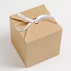 Коробка складная крафт, 10×10×10 см - Фото 2