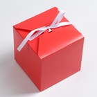 Коробка складная красная, 10 х 10 х 10 см - Фото 2