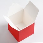 Коробка складная красная, 10 х 10 х 10 см - Фото 3