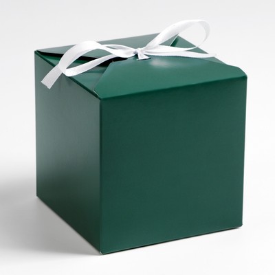 Коробка складная изумрудная, 10×10×10 см