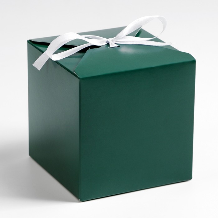 Коробка складная изумрудная, 10×10×10 см - Фото 1