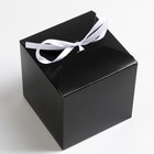 Коробка складная чёрная, 10 х 10 х 10 см - Фото 2