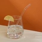 Набор стеклянных трубочек для коктейля, 20 см, 6 шт, цвет прозрачный - фото 8169818