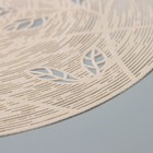 Салфетка сервировочная на стол «Листья», d=38 см, цвет бежевый (комплект 12 шт) - фото 31101470