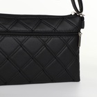 Сумка женская кросс-боди на молнии, 25×4×15 см, со стёжкой, чёрная - Фото 6