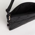 Сумка женская кросс-боди на молнии, 25×4×15 см, со стёжкой, чёрная - Фото 7