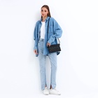 Сумка женская кросс-боди на молнии, 25×4×15 см, со стёжкой, чёрная - Фото 8