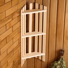 Полка угловая для бани и сауны, 25×16×78 см, деревянная, 3 яруса, «Добропаровъ» - Фото 2