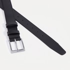 Ремень мужской, ширина 3.5 см, винт, пряжка металл, цвет чёрный - фото 21471229