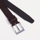 Ремень мужской, ширина 3.5 см, винт, пряжка металл, цвет коричневый - фото 21471235