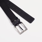 Ремень мужской, ширина 4 см, винт, пряжка металл, цвет чёрный 7640401