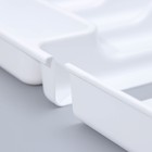 Лоток для столовых приборов раздвижной Plast-Avenue, 5 секций, 36×30.5×5 см, пластик, белый - Фото 7