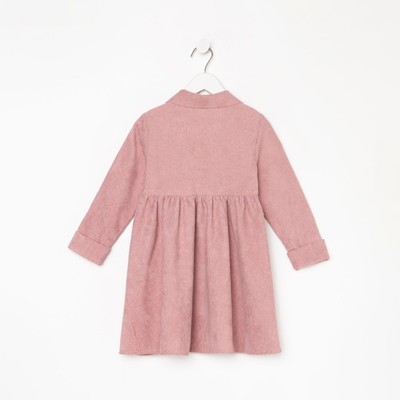 Платье детское KAFTAN Velvet, размер 32 (110-116 см), пыльно-розовое