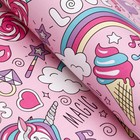 Бумага упаковочная «Единороги», глянец, 70×100 см, 1 лист - Фото 4