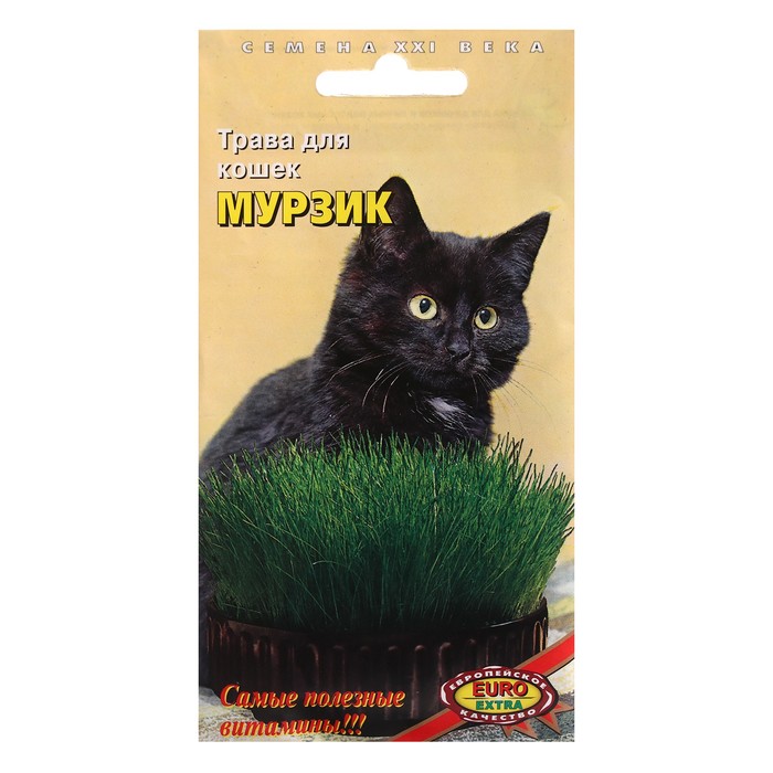 Семена Трава для кошек "Мурзик", смесь,  8,1 г - Фото 1