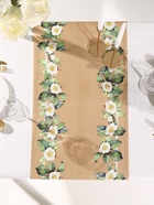 Дорожка на стол «Этель» Camellia 40×146 см, 100% хлопок, саржа 190 г/м², бежевая - Фото 4