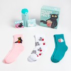 Подарочный набор термос и носки 3 пары KAFTAN Cat, р. 37-39 (23-25 см) - фото 24646933