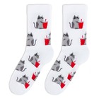 Подарочный набор термос и носки 3 пары KAFTAN Cat, р. 37-39 (23-25 см) - фото 24646935