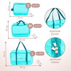 Набор сумок в роддом, 3 шт., цветной ПВХ, цвет бирюзовый - фото 8679256
