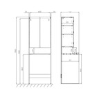 Шкаф - колонна AQUATON Лондри белый, для стиральной машины 1A260503LH010 - Фото 4