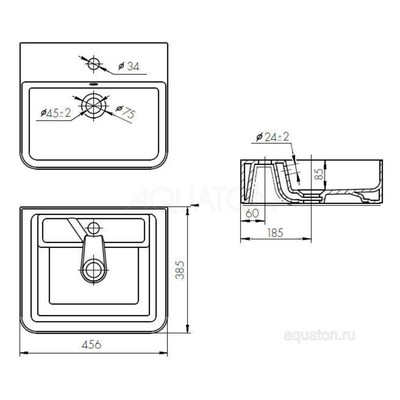 Раковина AQUATON Джой 3 1AX174WBXX000