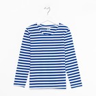 Лонгслив для мальчика, цвет синий/белый, рост 152 см  (артикул 7666321)  большой выбор товаров оптом и в розницу по низким ценам с доставкой