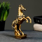 Фигура "Конь на дыбах" золото, 5,5х12х16см - фото 10848920
