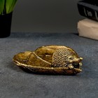 Подставка конфетница "Ежик на листочке" золото, 9x10x10см - фото 9548735