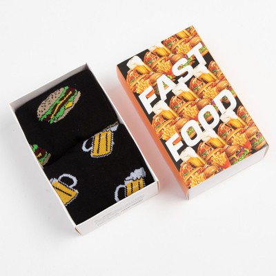 Носки мужские Fast food, набор 2 пары, размер 41-44 (27-29 см)