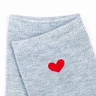 Носки женские "Красное сердце", цвет серый, р-р 36-40 - Фото 3