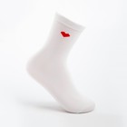 Носки женские "Красное сердце", цвет белый, р-р 36-40 - фото 318762749