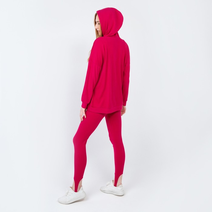 Костюм женский (толстовка/легинсы), цвет фуксия, размер 44 52658