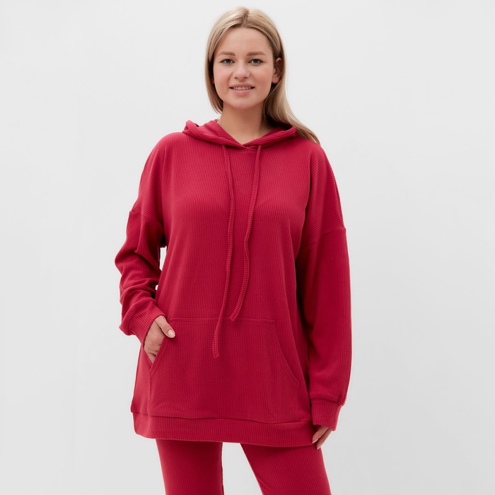 Костюм женский (толстовка/легинсы), цвет фуксия, размер 48 52660