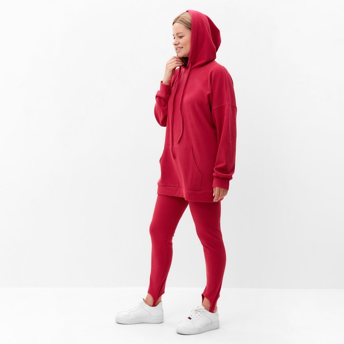 Костюм женский (толстовка/легинсы), цвет фуксия, размер 50 52661