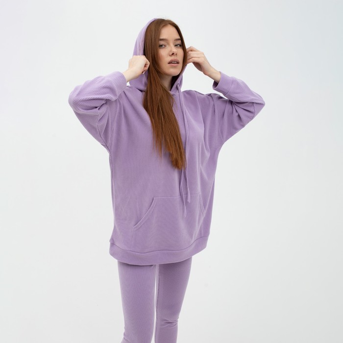 Костюм женский (толстовка/легинсы), цвет лиловый, размер 44 52668