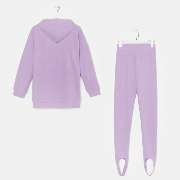 Костюм женский (толстовка/легинсы), цвет лиловый, размер 46 52669