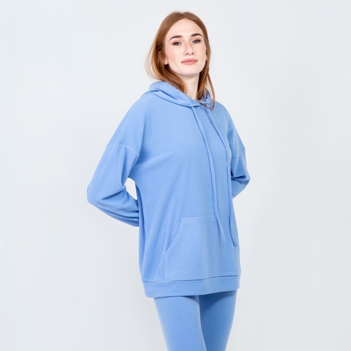 Костюм женский (толстовка/легинсы), цвет голубой, размер 48 52673