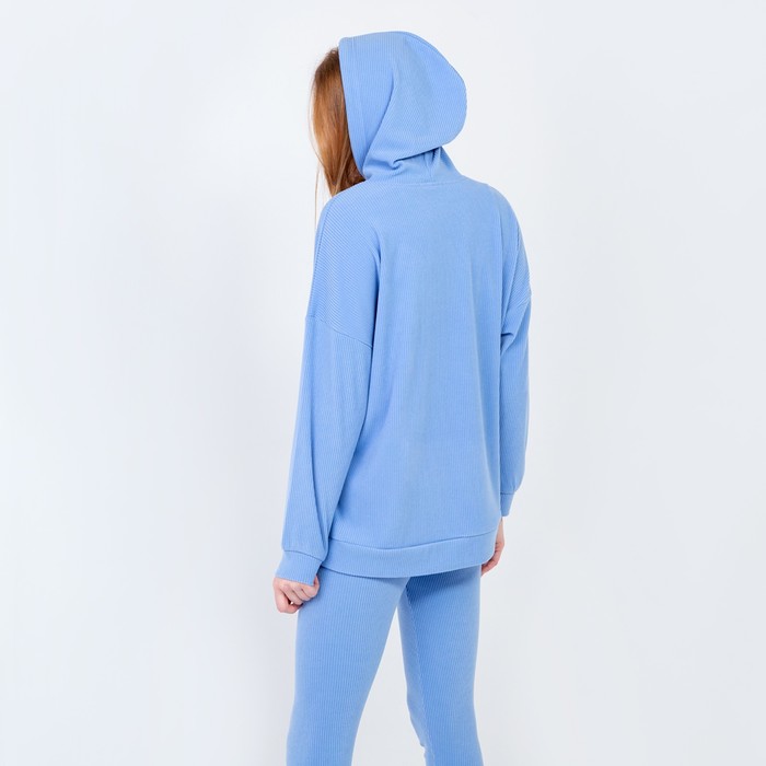 Костюм женский (толстовка/легинсы), цвет голубой, размер 48 52673
