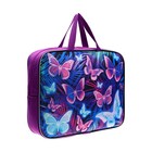 Папка для труда, А4, текстильная, 35×27×7 см «Бабочки» - Фото 3