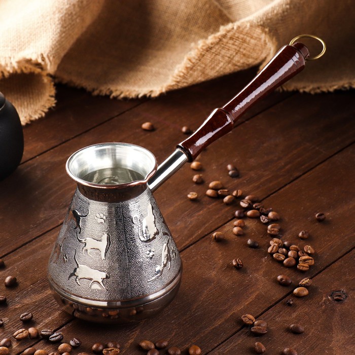Турка для кофе «Кошки», 500 мл, медь - Фото 1
