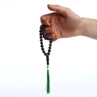 Чётки мусульманские шар №10 «Змеевик», 33 бусины с перемычками - фото 30756773