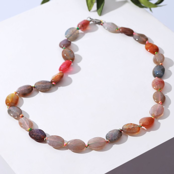 Бусы овал «Агат», 45см  разноцветные - Фото 1
