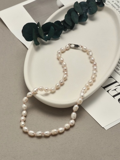 Бусы «Жемчуг речной», 46 см