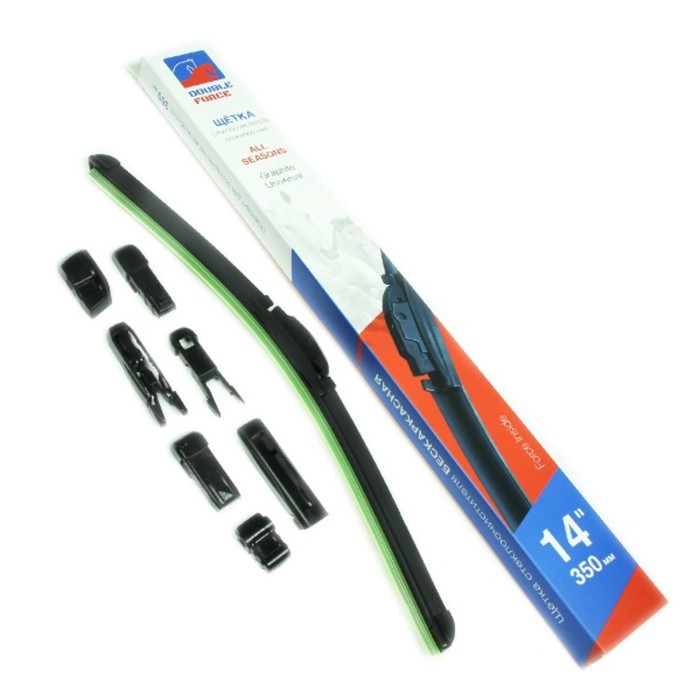 Щетка стеклоочистителя бескаркасная Double Force 350 мм (14") - Фото 1