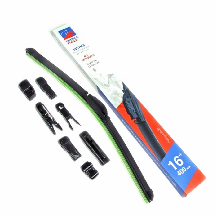 Щетка стеклоочистителя бескаркасная Double Force 400 мм (16") - Фото 1