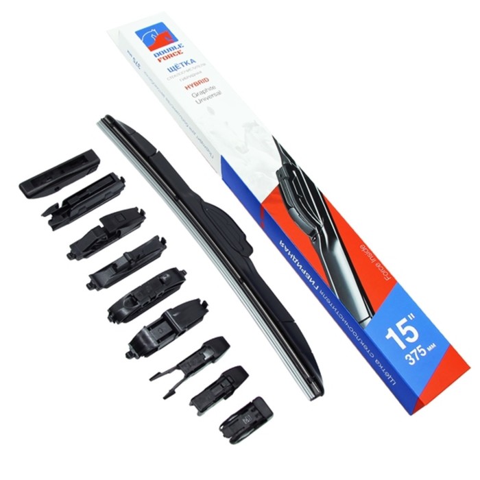 Щетка стеклоочистителя гибридная Double Force 375 мм (15") - Фото 1